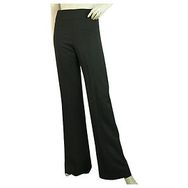 Dsquared2 Dsquared 2 D2 Schwarze Wolle hoch taillierte Flair Beinhose Hosengröße 40 Schwarz