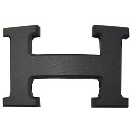 H Hermès Gürtelschnalle Schwarz