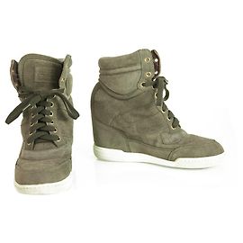 Marc by Marc Jacobs Marc Jacobs Baskets compensées montantes en daim grises Baskets Chaussures 37 Gris anthracite