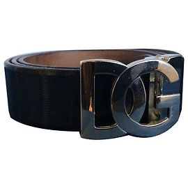 Dolce & Gabbana Belt with a silver buckle Black