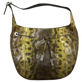 Gucci Tote bag Schlangenleder Senf