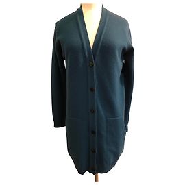 Hermès lange Strickjacke aus Kaschmir blau Andere
