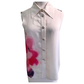 Camicetta senza maniche Chanel Bianco sporco