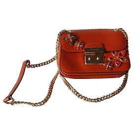 Bolsa Michael Kors de couro coral Coral