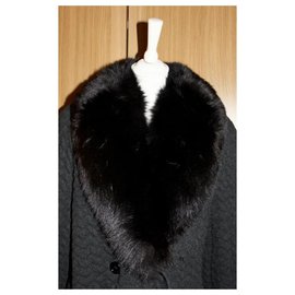 Valentino Garavani-Cardigan jacket with fur by Valentino Boutique-Black