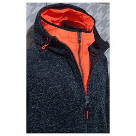 Superdry-Giacche blazer-Arancione,Grigio antracite