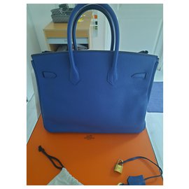 Hermès-sac hermes birkin-Bleu