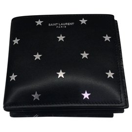 Saint Laurent-saint laurent stars wallet-Black