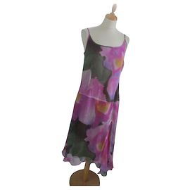 Autre Marque Robe Gérard Pasquier en soie multicolore Taille 42 Multicolore