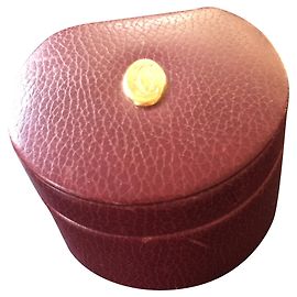 Cartier leather jewelry box Dark red