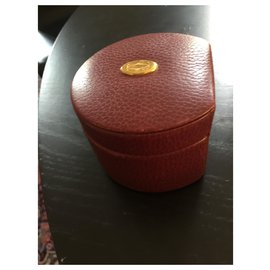 Cartier-Cartier leather jewelry box-Dark red