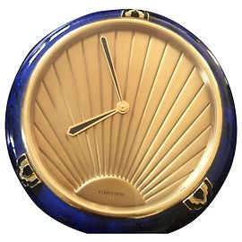 Pendulette de bureau Cartier Vintage art deco lapislazzuli Blu