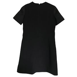 Céline Kleid aus Wolle Schwarz Schwarz
