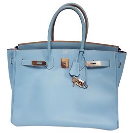 Hermès Birkin 35  Doce celeste Azul Azul claro