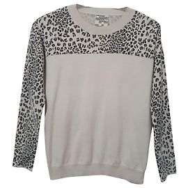 Pull Baum und Pferdgarten Imprimé Animal Laine M Multicolore