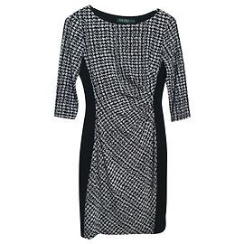 Ralph Lauren Hahnentritt Kleid schwarz weiß Schwarz Weiß