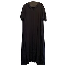 Hermès Blue black caftan style dress Navy blue Dark blue
