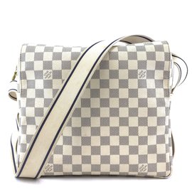 Louis Vuitton-Louis Vuitton Naviglio Damier Azur Lienzo-Blanco