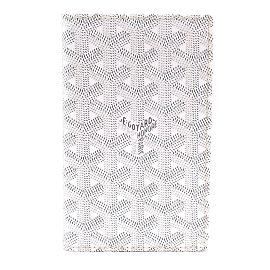 Goyard White Goyardine Bifold Small Agenda Notebook Holder Branco