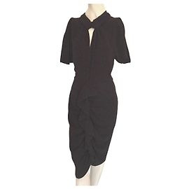 Uterque Black Acetate Dress Black