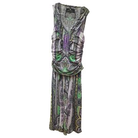 Etro-Etro Paisley Kleid mit Vorhängen-Mehrfarben 