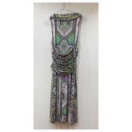 Etro-Etro paisley dress with drapery-Multiple colors