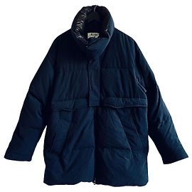 Acne Minus West down coat in Ink Blue Black Navy blue