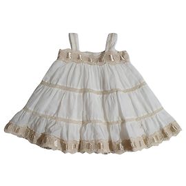 Vestido de algodão branco Twin Set 6 meses Branco
