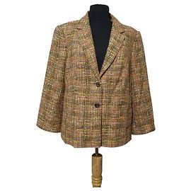 Escada Tweed Blazer Multicolore XL Multiple colors