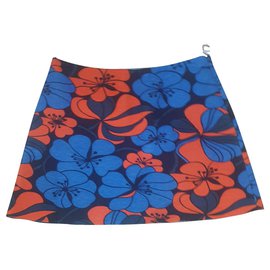 Jupe courte fleurie Marni Multicolore