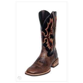 Autre Marque-ARIAT size 47 Tombstone Thunder Square Toe Western Brown Patent Cowboy Riding Boots-Brown