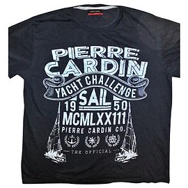 PIERRE CARDIN Logo Front camiseta negra Negro