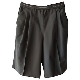 PRADA BLACK WOOL SHORTS Schwarz