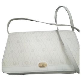 Dior Shoulder Strap White Coated Canvas White Eggshell