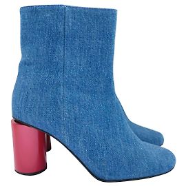 Acne Botins Althea Denim Azul