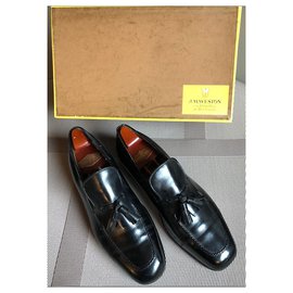 JM Weston-J.M. WESTON - BLACK Tassel LOAFER-Black