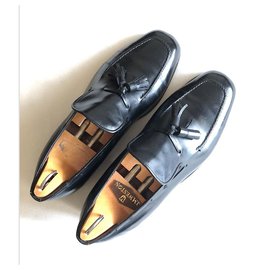 JM Weston-J.M. WESTON - BLACK Tassel LOAFER-Black