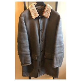 Hugo Boss-Hugo BOSS - LEATHER COAT-Brown