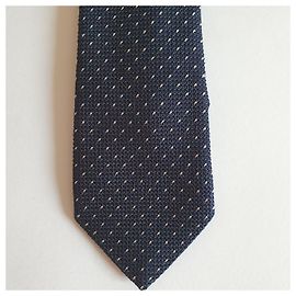 Gravata Paul Smith de seda azul marinho escuro com bolinhas Azul marinho