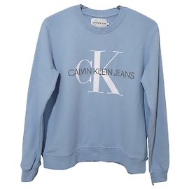 Calvin Klein CK Sweatshirt Blau Baumwolle Größe L Blau