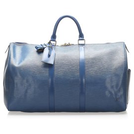 Louis Vuitton-Louis Vuitton Blue Epi Keepall 50-Blu