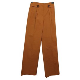 SéZane-Un pantalon, leggings-Moutarde