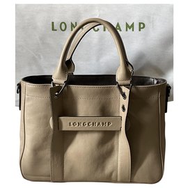 Longchamp-Bolsa de longchamp 3D talla S NUEVO color Visón-Beige