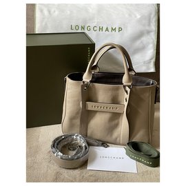 Longchamp-Bolsa de longchamp 3D talla S NUEVO color Visón-Beige