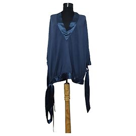 Stella Mc Cartney Stella McCartney x H&M Silk and Wool Blouse Blue Blue