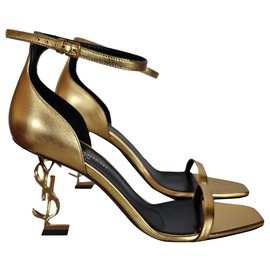 Saint Laurent-opyum golden sandals new-Golden