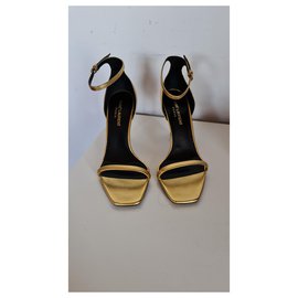 Saint Laurent-opyum golden sandals new-Golden