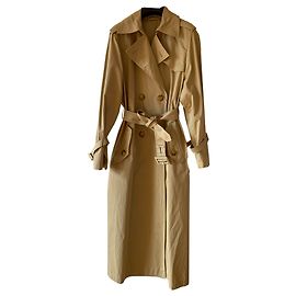 Weekend Max Mara gabardine longo em tecido anti-queda Bege