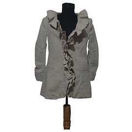 Alice + Olivia Blazer Beige Leinen Baumwolle Beige