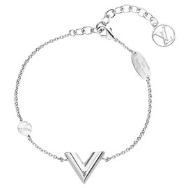 Louis Vuitton-Bracelet souple LV Essential-Argenté